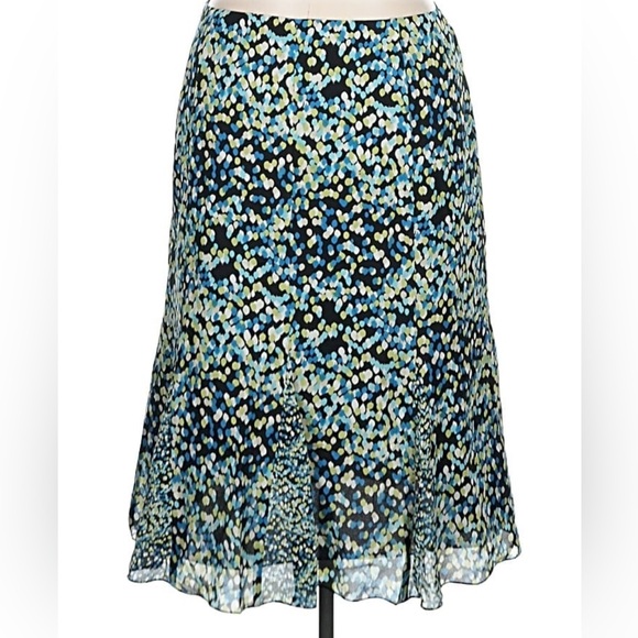 Charter Club Dresses & Skirts - Charter Club 100% Silk Blue Black Abstract A-Line Skirt Size 16